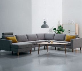 Canapé d'angle personnalisable NORDIC coloris au choix - Mareco
