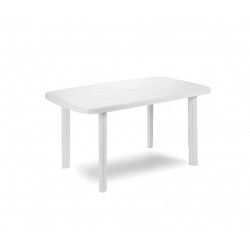 Table exterieure rectangle en plastique blanc 100% polypropylène Sarzeau Vannes