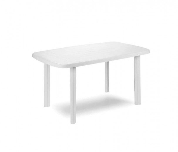 Table exterieure rectangle en plastique blanc 100% polypropylène Sarzeau Vannes