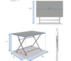 table pliante rectangle greensboro dimensions