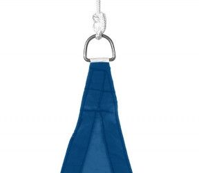 Voile d'ombrage CURACAO triangle 3x3 bleu fixation