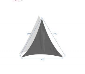 Voile d'ombrage CURACAO triangle 3x3x3 dimensions