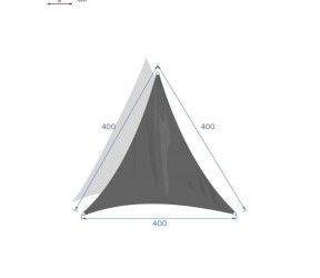 Voile d'ombrage CURACAO Hesperide triangle 4x4x4 dimensions