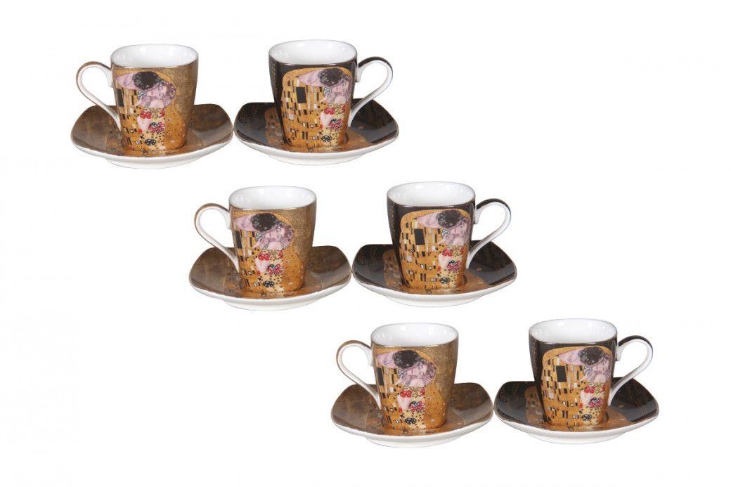 Set de 6 tasses à café 130ml - collection G.KLIMT Sarzeau Vannes