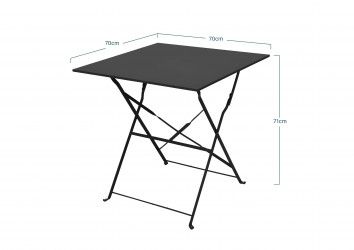 Table bistrot carré graphite - disponible chez maréco Sarzeau
