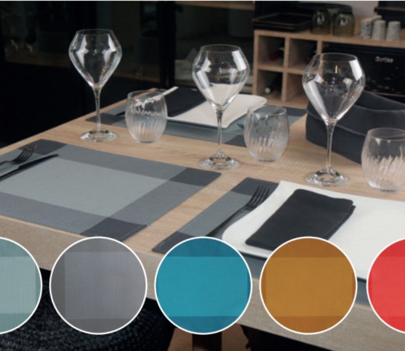 Set de table plastic Bicolore - gris