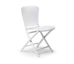 Chaise pliable intérieure-extérieure Zac classic blanche polypropylène Nardi