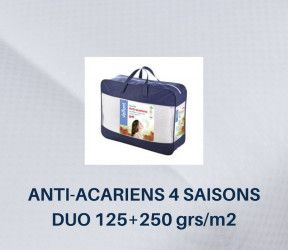 Couette 4 saisons anti acariens duo Velfont